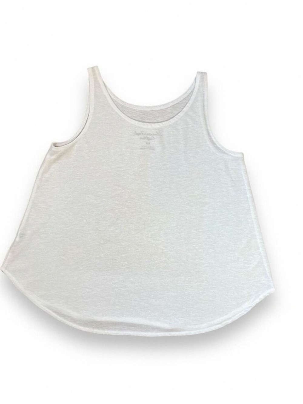Lightweight White Scoop Tank Top for Women